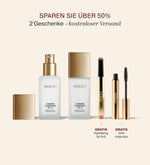 Foundation-Duo-Bundle mit zwei Changing-Foundation-Flaschen sowie einem kostenlosen Hydrating Lip Tint und einer Mini-Mascara.