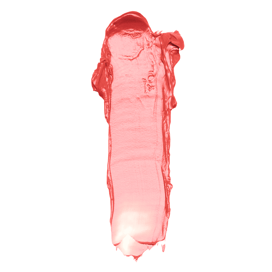 Hydrating Lip Tint Textur-Swatch in Dusty Rose zeigt die cremige, balsamartige und pflegende Formel.