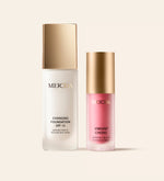 Vibrant Skin Duo mit Changing Foundation und Vibrant Cheeks Liquid Blush für einen makellosen Teint mit Farbakzent.
