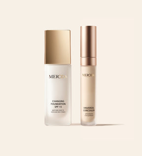 Meroda Cosmetics The Complexion Duo mit Changing Foundation SPF 15 und Universal Concealer