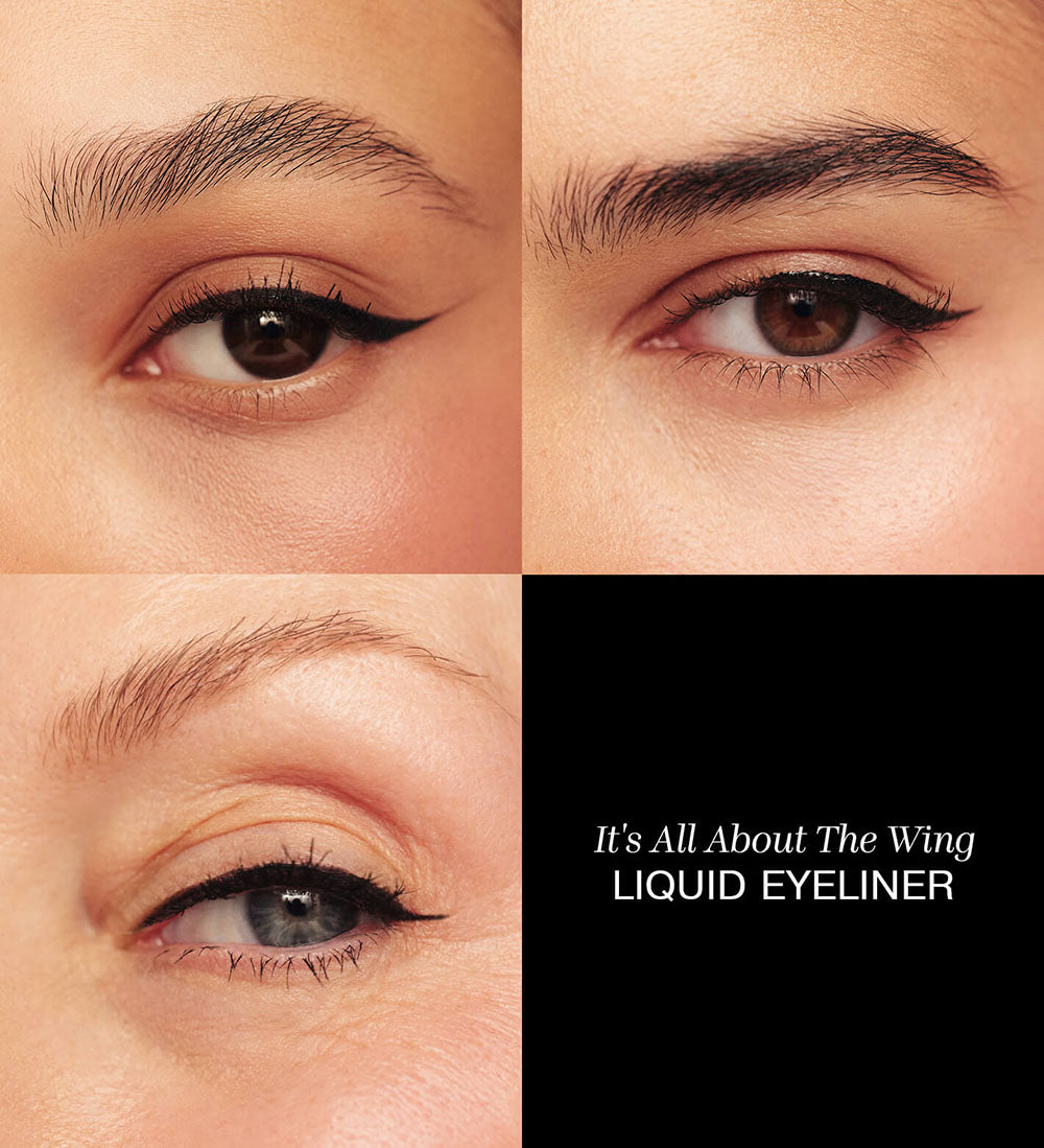 It's All About The Wing Liquid Waterproof Eyeliner an drei Augen für ein scharfes und präzises Wing-Finish.