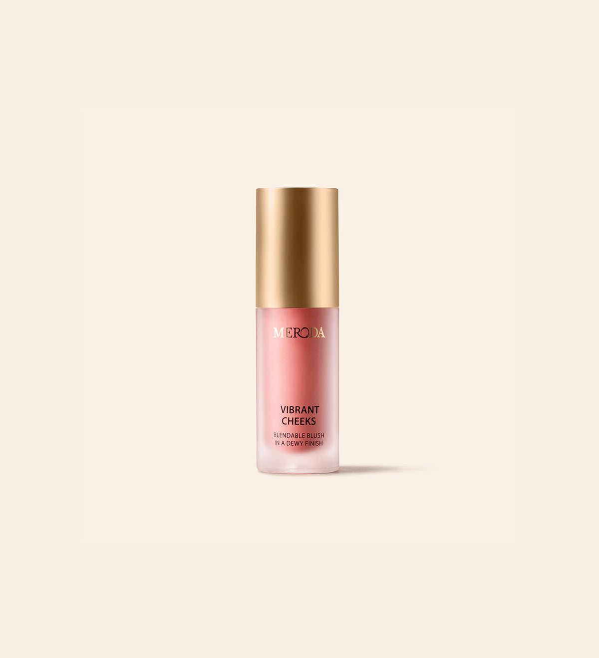 Mini Vibrant Cheeks Liquid Blush in Dusty Rose mit goldener Kappe für ein verblendbares, dewy Finish