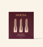 Mini Lip Tint Trio in einer eleganten Geschenkbox mit drei feuchtigkeitsspendenden Nuancen.